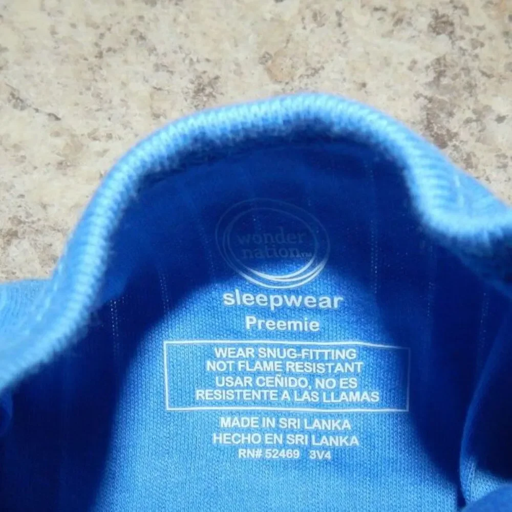 Wonder Nation Unisex Preemie 2pc Sleep N Play Onesie Bundle NWT + NWOT 2-Way Zip